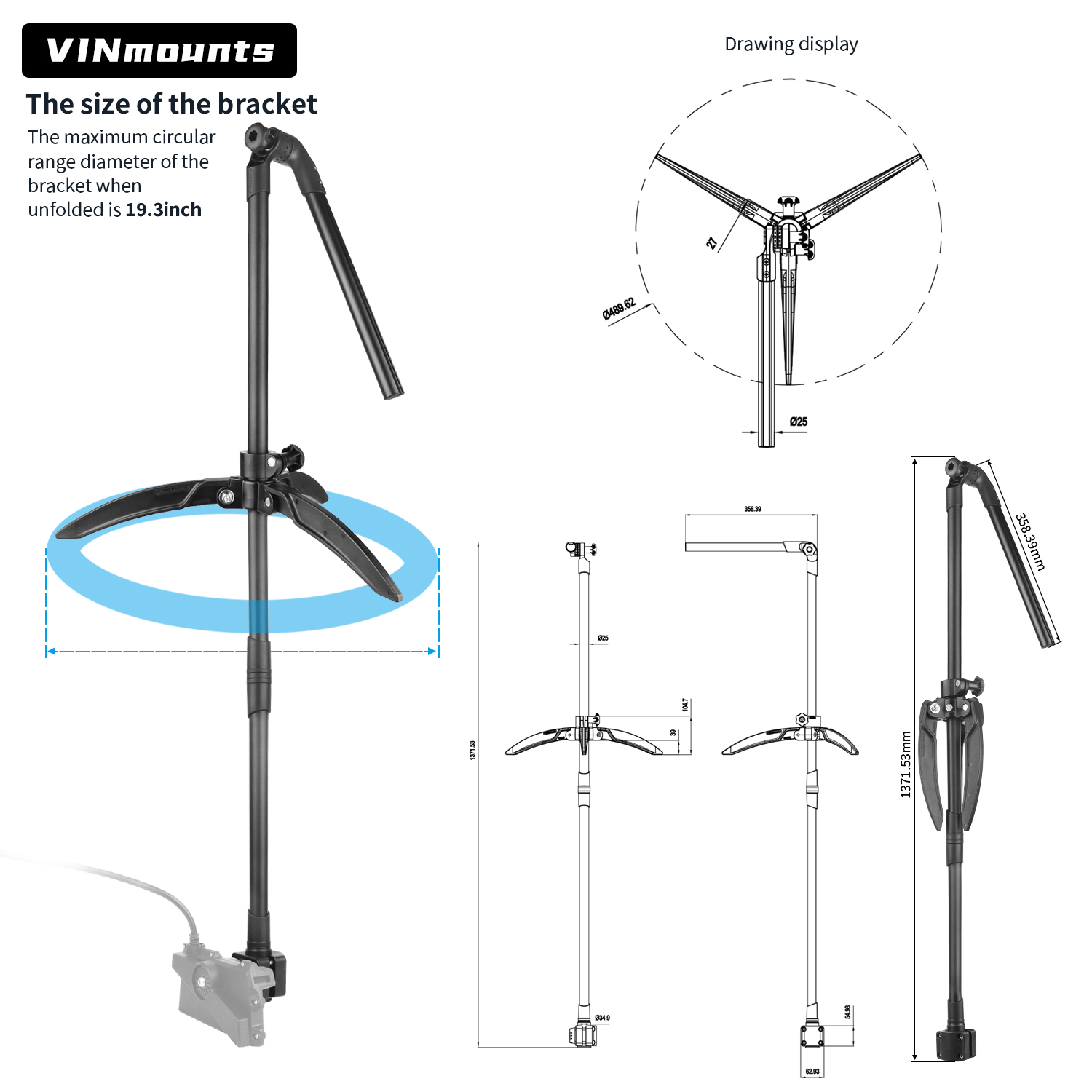 Ice Fishing Transducer Pole Mo - Fish Finder Mount review and price